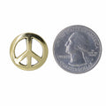 Peace Sign Gold Lapel Pin