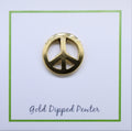 Peace Sign Gold Lapel Pin