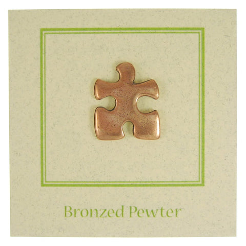 Puzzle Piece Copper Lapel Pin