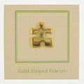 Puzzle Piece Gold Lapel Pin