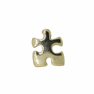 Puzzle Piece Gold Lapel Pin