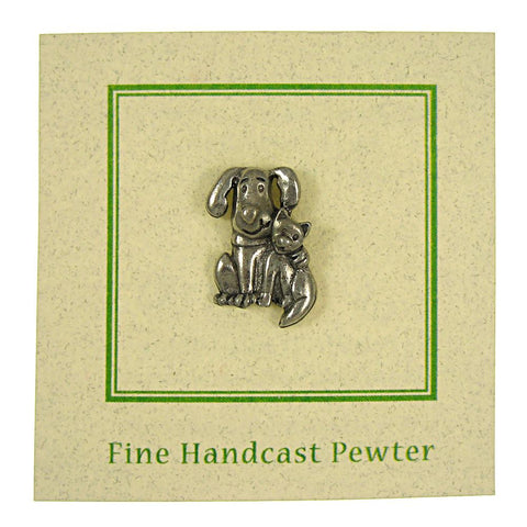 Dog and Cat Lapel Pin