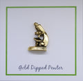 Stereo Microscope Gold Lapel Pin