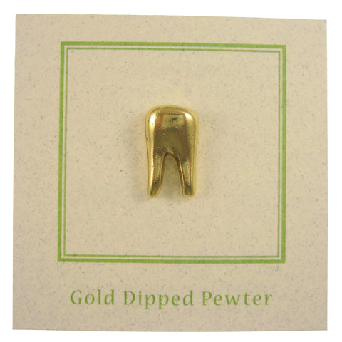 Tooth Gold Lapel Pin