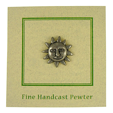 Sun Face Lapel Pin