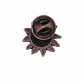 Sun Face Copper Lapel Pin