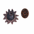 Sun Face Copper Lapel Pin