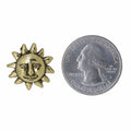 Sun Face Gold Lapel Pin