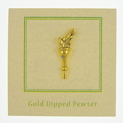 Torch Gold Lapel Pin