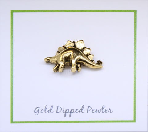 Stegosaurus Gold Lapel Pin