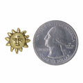 Small Sunface Gold Lapel Pin