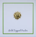 Small Sunface Gold Lapel Pin