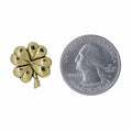 Four Leaf Clover Gold Lapel Pin