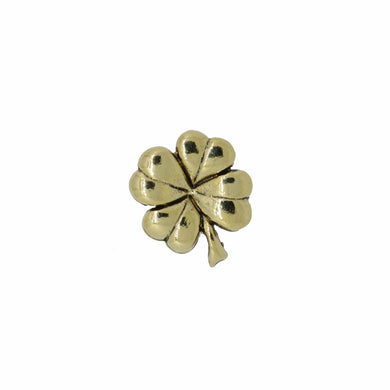 Four Leaf Clover Gold Lapel Pin