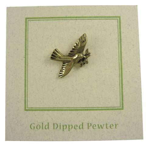 Dove Gold Lapel Pin