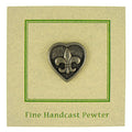 Fleur de Lis Heart Lapel Pin