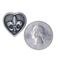 Fleur de Lis Heart Lapel Pin