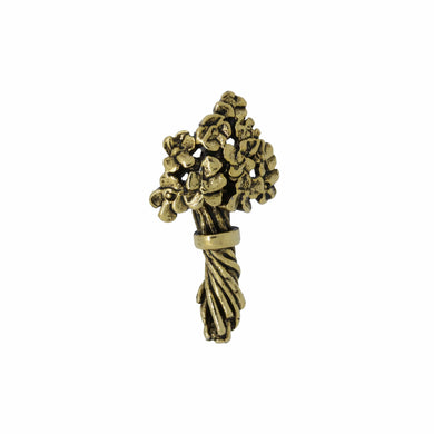 Bouquet of Flowers Gold Lapel Pin