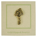 Bouquet of Flowers Gold Lapel Pin