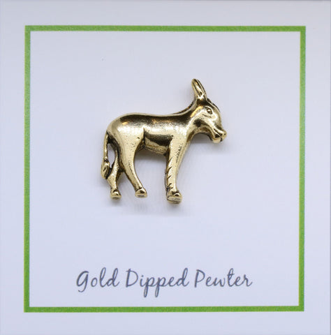 Donkey Gold Lapel Pin