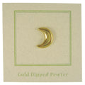 Crescent Moon Gold Lapel Pin