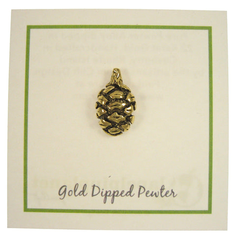 Redwood Cone Gold Lapel Pin