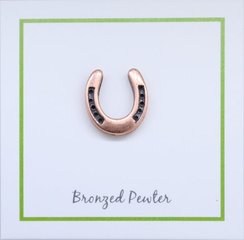 Horseshoe Copper Lapel Pin