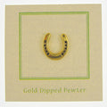 Horseshoe Gold Lapel Pin