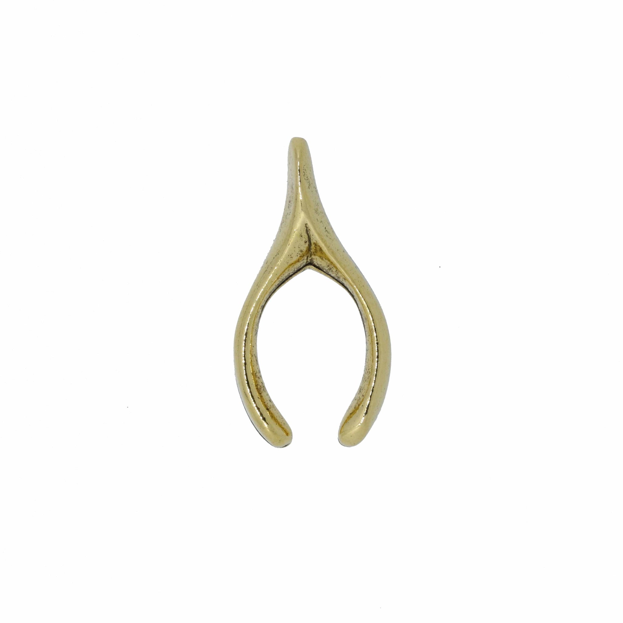 Wishbone Gold Lapel Pin
