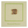 Number 10 Copper Lapel Pin