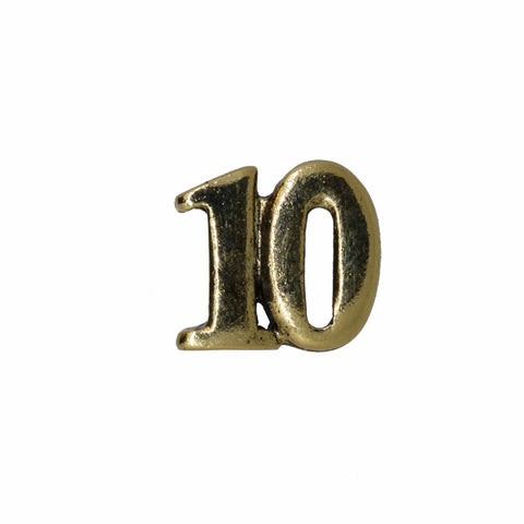 Number Gold Lapel Pins