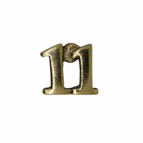 Number Gold Lapel Pins