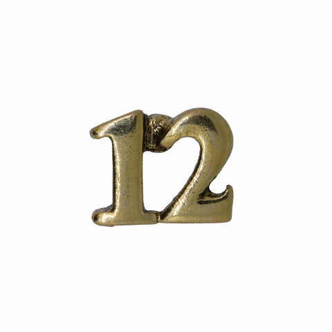 Number Gold Lapel Pins