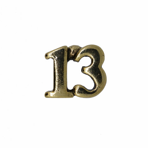 Number Gold Lapel Pins