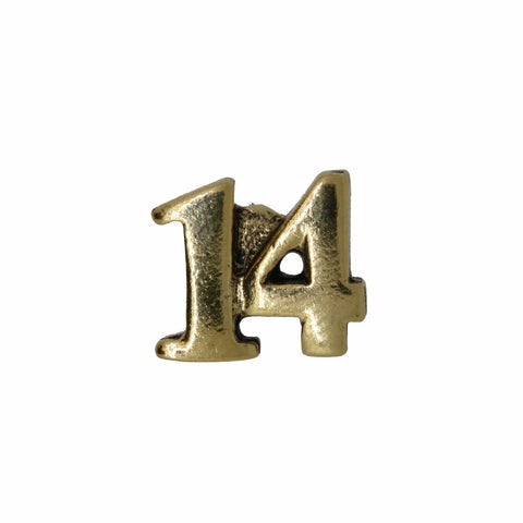 Number Gold Lapel Pins