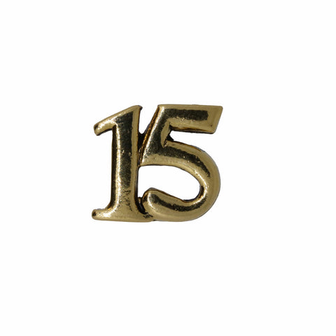 Number Gold Lapel Pins