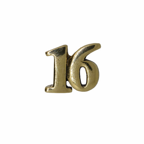 Number Gold Lapel Pins