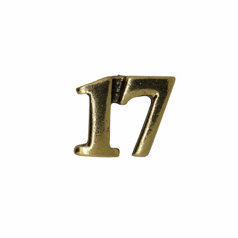 Number Gold Lapel Pins