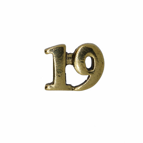 Number Gold Lapel Pins