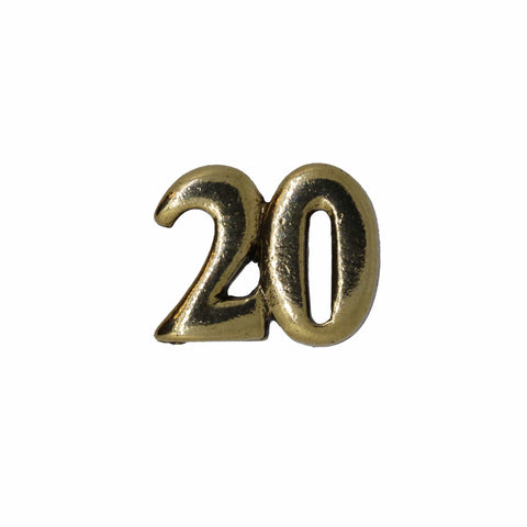 Number Gold Lapel Pins