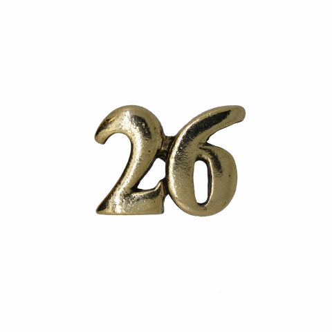 Number Gold Lapel Pins