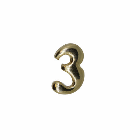 Number Gold Lapel Pins
