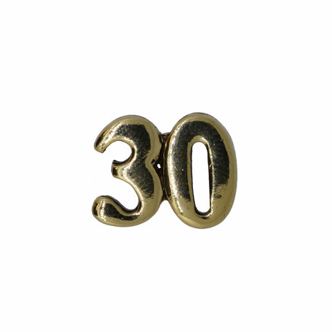 Number Gold Lapel Pins
