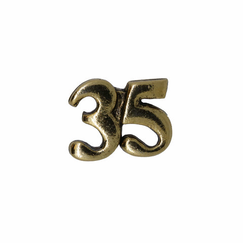Number Gold Lapel Pins