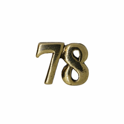 Number Gold Lapel Pins