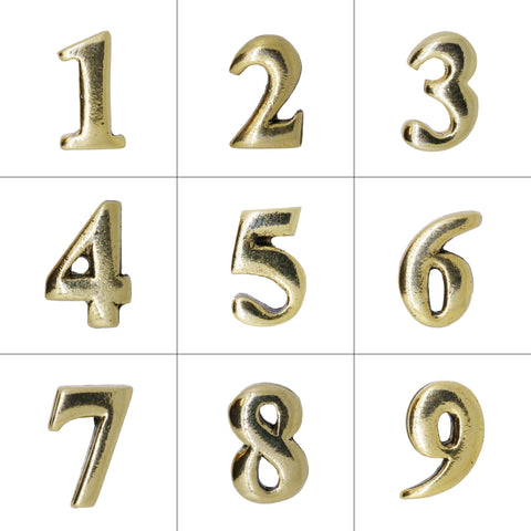 Number Gold Lapel Pins