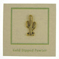 Cactus Gold Lapel Pin