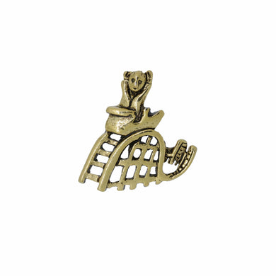 Roller Coaster Gold Lapel Pin