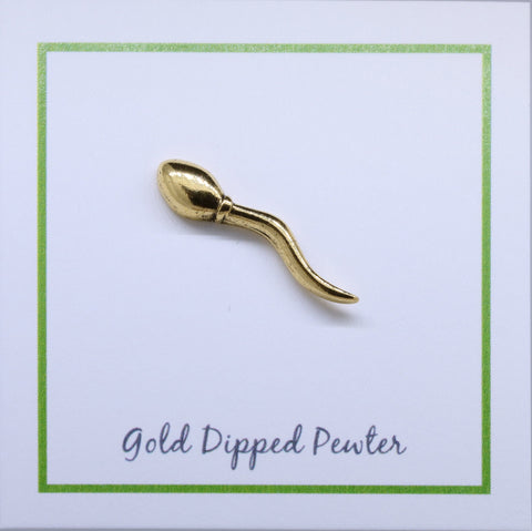 Sperm Gold Lapel Pin