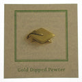 Graduation Cap Gold Lapel Pin